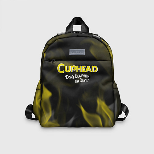 Детский рюкзак Cuphead жёлтый огонь / 3D-принт – фото 1
