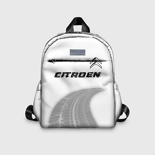 Детский рюкзак Citroen speed на светлом фоне со следами шин: симв / 3D-принт – фото 1