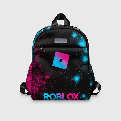Детский рюкзак Roblox - neon gradient: символ, надпись / 3D-принт – фото 1