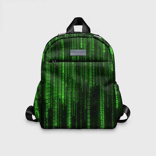 Детский рюкзак Двоичный код зеленый / 3D-принт – фото 1