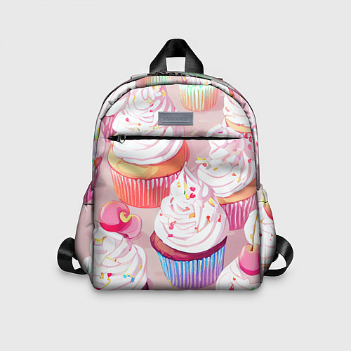 Детский рюкзак Много сладких капкейков / 3D-принт – фото 1