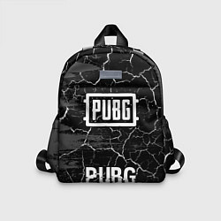 Детский рюкзак PUBG glitch на темном фоне: символ, надпись, цвет: 3D-принт