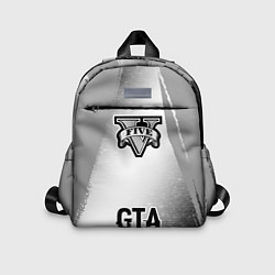 Детский рюкзак GTA glitch на светлом фоне: символ, надпись, цвет: 3D-принт