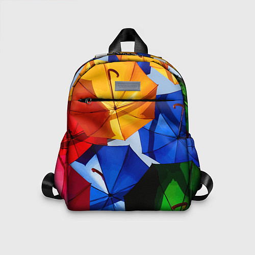 Детский рюкзак Разноцветные зонтики / 3D-принт – фото 1