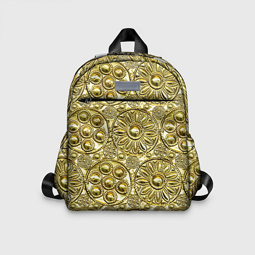Детский рюкзак Золотая чеканка - текстура / 3D-принт – фото 1