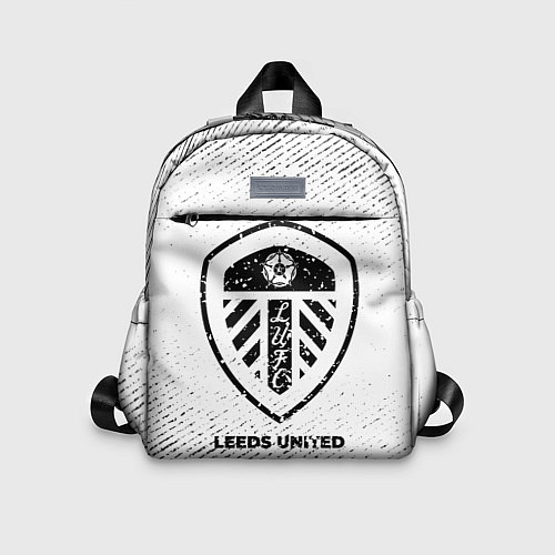 Детский рюкзак Leeds United с потертостями на светлом фоне / 3D-принт – фото 1