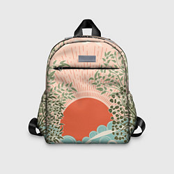 Детский рюкзак Бурные волны на закате, цвет: 3D-принт