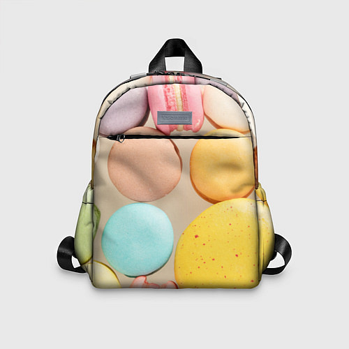 Детский рюкзак Разноцветные пирожные Макарон / 3D-принт – фото 1