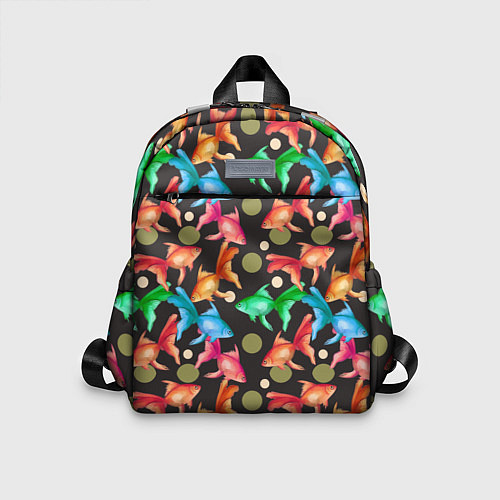 Детский рюкзак Разноцветные рыбы паттерн / 3D-принт – фото 1