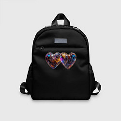 Детский рюкзак Два разноцветных сердечка, цвет: 3D-принт