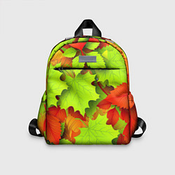 Детский рюкзак Зелёные осенние листья, цвет: 3D-принт