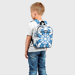 Детский рюкзак Гжель синий цветок, цвет: 3D-принт — фото 2
