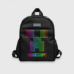 Детский рюкзак Minecraft logo neon, цвет: 3D-принт