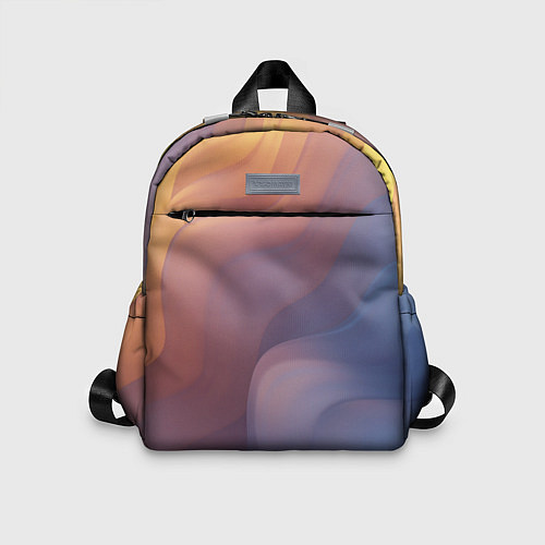 Детский рюкзак Оранжево-фиолетовый абстрактный дым / 3D-принт – фото 1