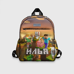 Детский рюкзак Илья Minecraft, цвет: 3D-принт