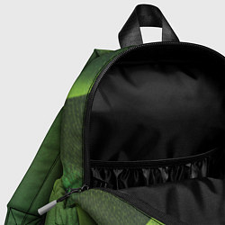 Детский рюкзак Зелёные абстрактные волны, цвет: 3D-принт — фото 2
