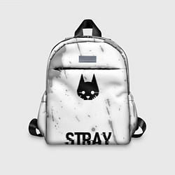 Детский рюкзак Stray glitch на светлом фоне: символ, надпись, цвет: 3D-принт