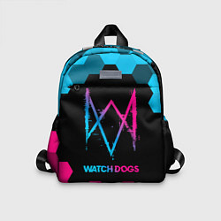Детский рюкзак Watch Dogs - neon gradient, цвет: 3D-принт