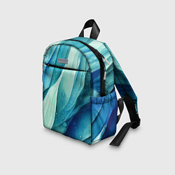 Детский рюкзак Акварельные синие узоры, цвет: 3D-принт — фото 2