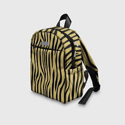 Детский рюкзак Желтые линии на черном фоне, цвет: 3D-принт — фото 2