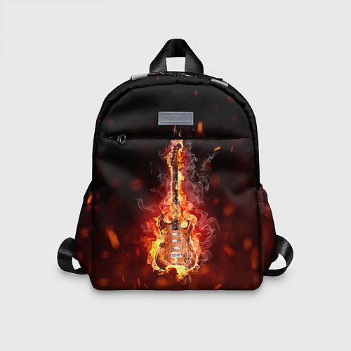 Детский рюкзак Гитара - пламя / 3D-принт – фото 1