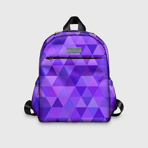 Детский рюкзак Фиолетовые фигуры / 3D-принт – фото 1