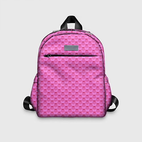 Детский рюкзак Геометрический современный розовый однотонный узор / 3D-принт – фото 1