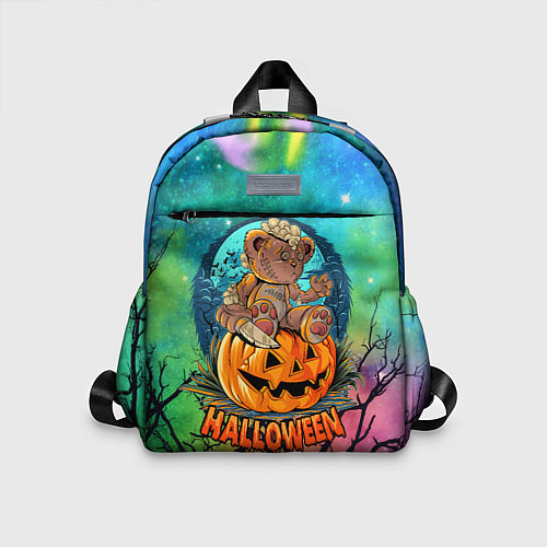 Детский рюкзак Мишка на тыкве - хэллоуин / 3D-принт – фото 1