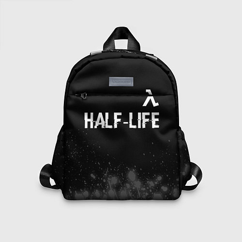 Детский рюкзак Half-Life glitch на темном фоне: символ сверху / 3D-принт – фото 1