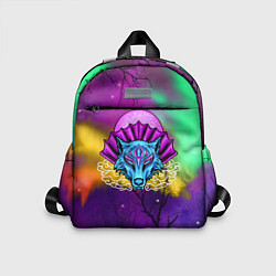 Детский рюкзак Маска волка с веером, цвет: 3D-принт