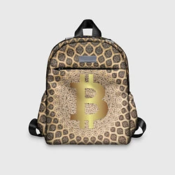 Детский рюкзак Золотой биткоин, цвет: 3D-принт