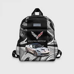 Детский рюкзак Chevrolet Corvette - Motorsport - Racing team, цвет: 3D-принт