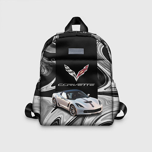 Детский рюкзак Chevrolet Corvette - Motorsport - Racing team / 3D-принт – фото 1