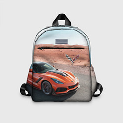 Детский рюкзак Chevrolet Corvette - Motorsport - Desert, цвет: 3D-принт