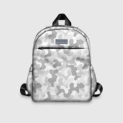 Детский рюкзак Камуфляж цифра светло-серый крупный, цвет: 3D-принт