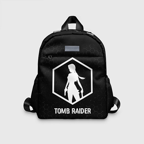 Детский рюкзак Tomb Raider glitch на темном фоне / 3D-принт – фото 1