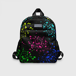 Детский рюкзак Брызги неоновых красок, цвет: 3D-принт