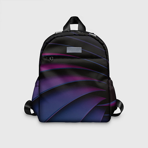Детский рюкзак Спиральные тёмные пластины / 3D-принт – фото 1