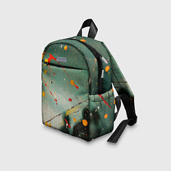 Детский рюкзак Светло-зелёный фон и разные краски, цвет: 3D-принт — фото 2