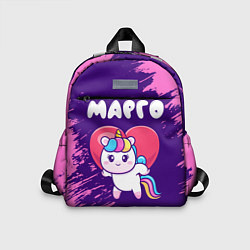 Детский рюкзак Марго единорог с сердечком, цвет: 3D-принт