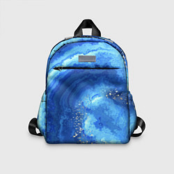 Детский рюкзак Расплескалась синева абстракция, цвет: 3D-принт