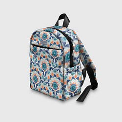 Детский рюкзак Цветы светлый орнамент, цвет: 3D-принт — фото 2
