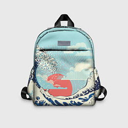 Детский рюкзак Морской пейзаж с большими волнами на закате