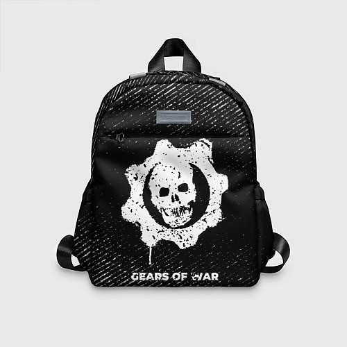 Детский рюкзак Gears of War с потертостями на темном фоне / 3D-принт – фото 1