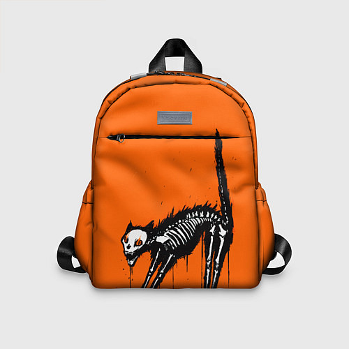 Детский рюкзак Котик скелетик - Хеллоуин / 3D-принт – фото 1