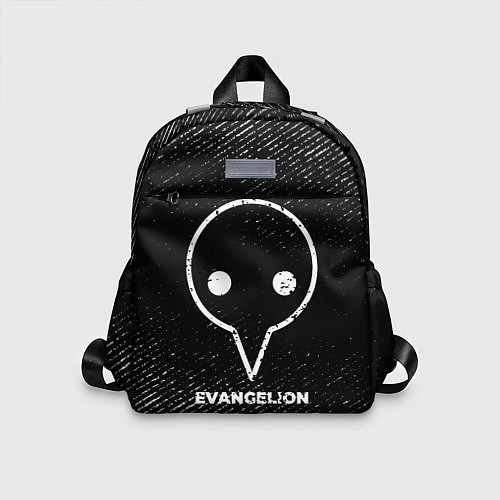 Детский рюкзак Evangelion с потертостями на темном фоне / 3D-принт – фото 1