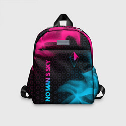 Детский рюкзак No Mans Sky - neon gradient: надпись, символ, цвет: 3D-принт