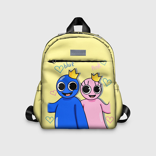 Детский рюкзак Радужные друзья: Синий и Розовая / 3D-принт – фото 1