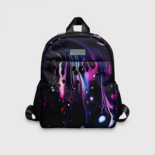 Детский рюкзак Фиолетовая вода и краски / 3D-принт – фото 1