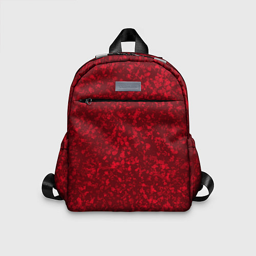 Детский рюкзак Текстура хлопья красный / 3D-принт – фото 1